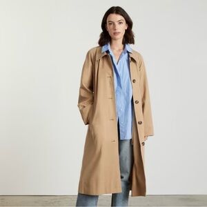 Everlane Gathered Drape Trench Small